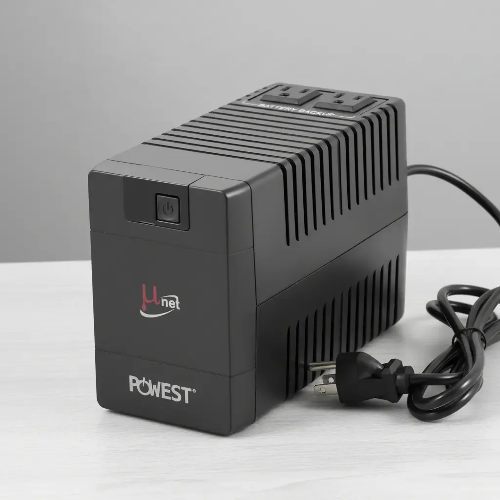 UPS interactiva 500VA / 300W Powest de 300 W, vista frontal