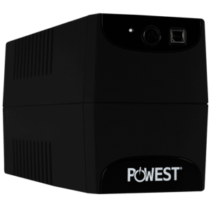 UPS interactiva 750VA / 360W Powest de 360 W, vista frontal