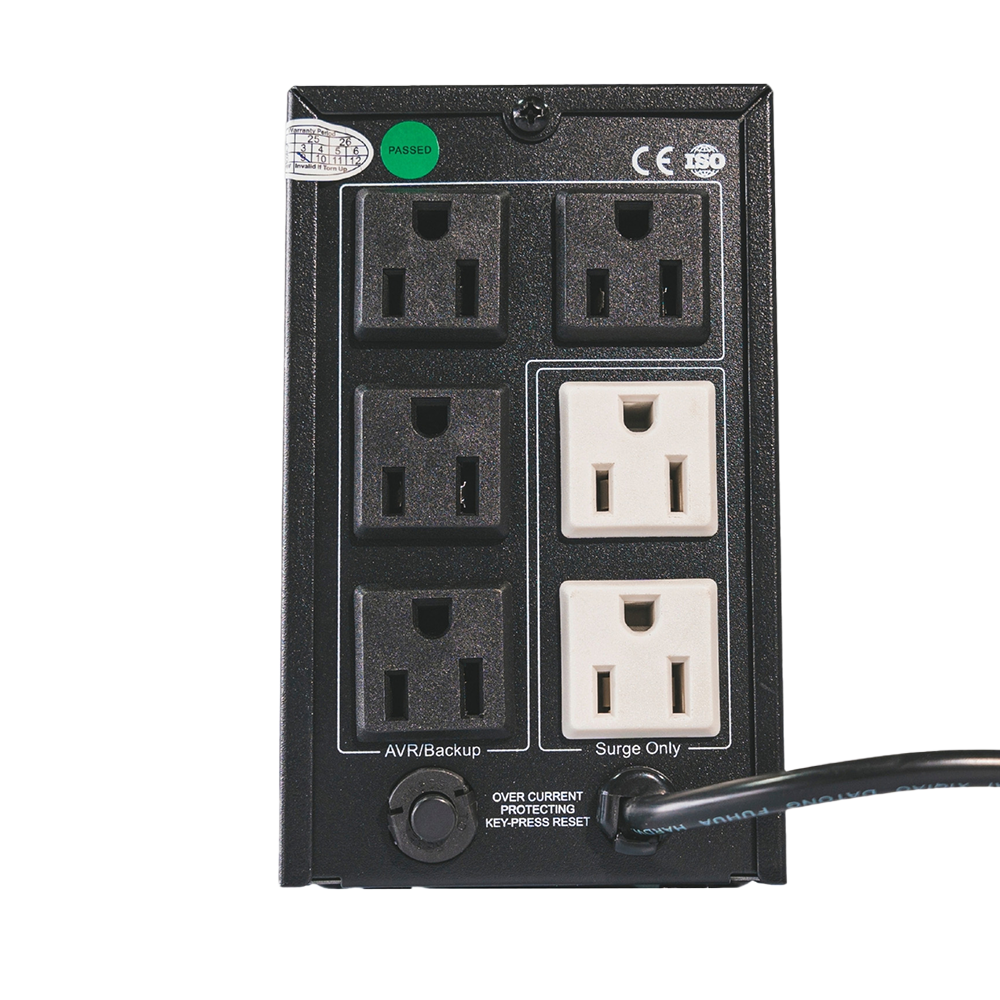 UPS interactiva monofásica 1000VA · Serie TF Netion de 1 kW, vista lateral