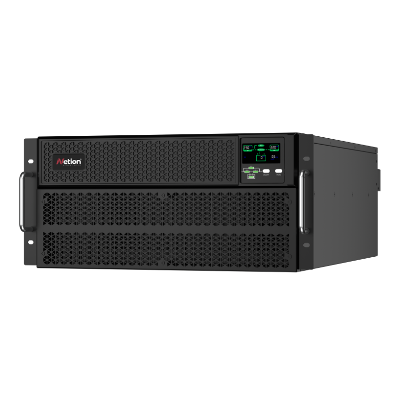 UPS online bifásica 10kVA / 10000W · Serie AW Netion de 10 kW, vista lateral