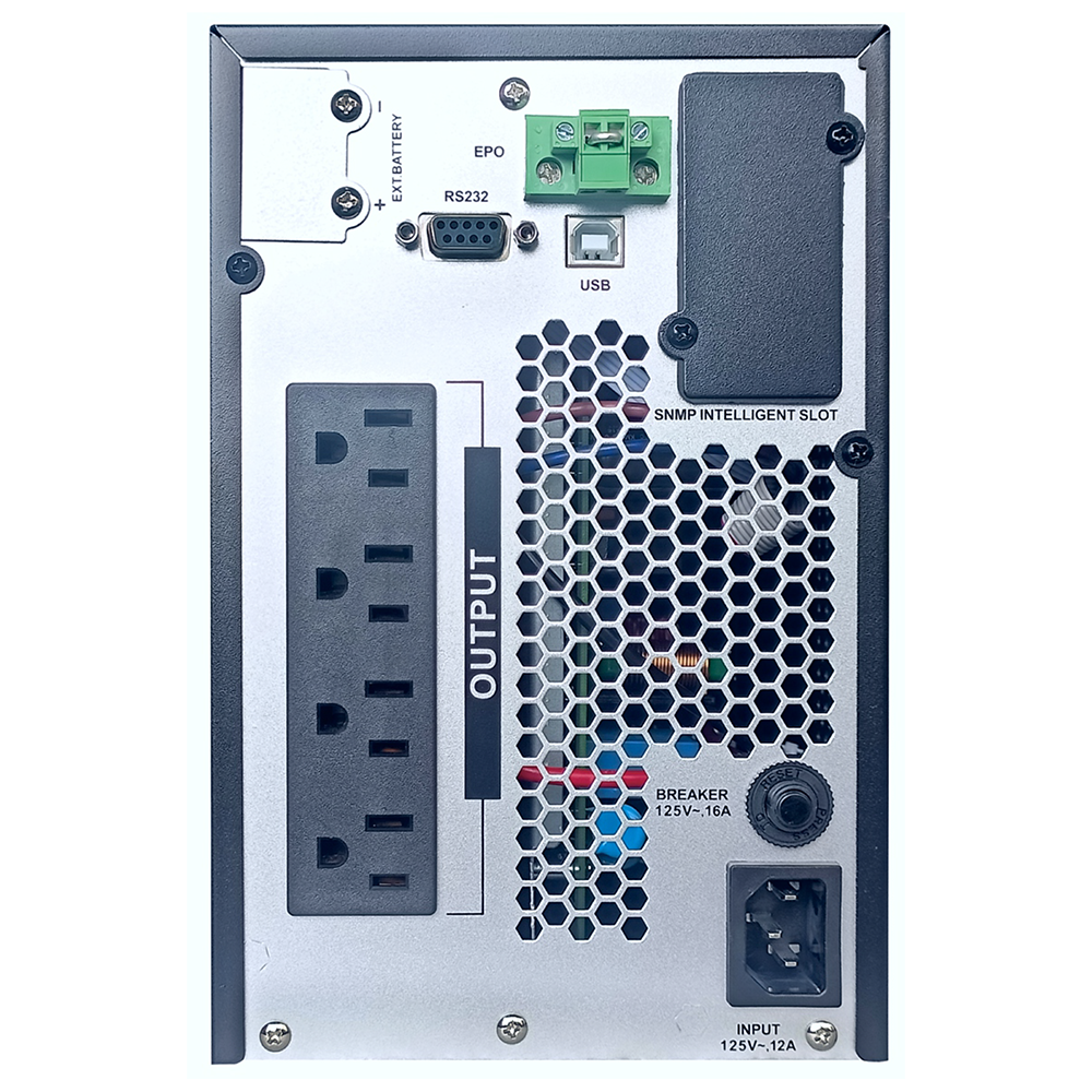 UPS online monofásica 3kVA / 3000W · Serie UP Netion de 3 kW, vista lateral