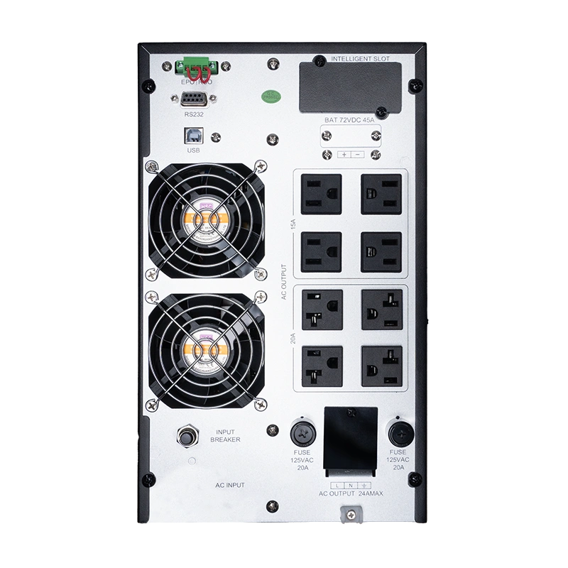 UPS online POWEST 3kVA / 2700W de 2,7 kW, detalle de conexiones