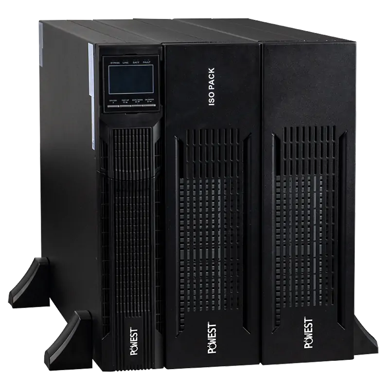 UPS ONLINE RACK bifásica 10kVA / 10000W Powest de 10 kW, vista lateral