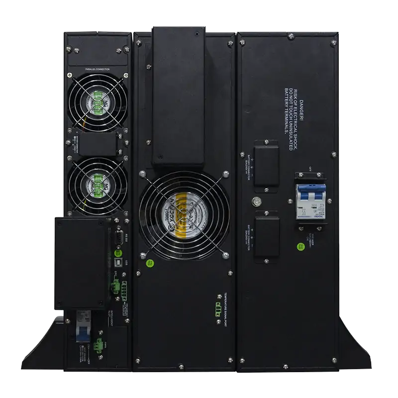 UPS ONLINE RACK bifásica 10kVA / 10000W Powest de 10 kW, detalle de conexiones