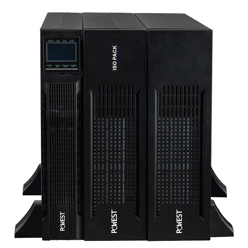 UPS ONLINE RACK bifásica 10kVA / 10000W Powest de 10 kW, vista frontal