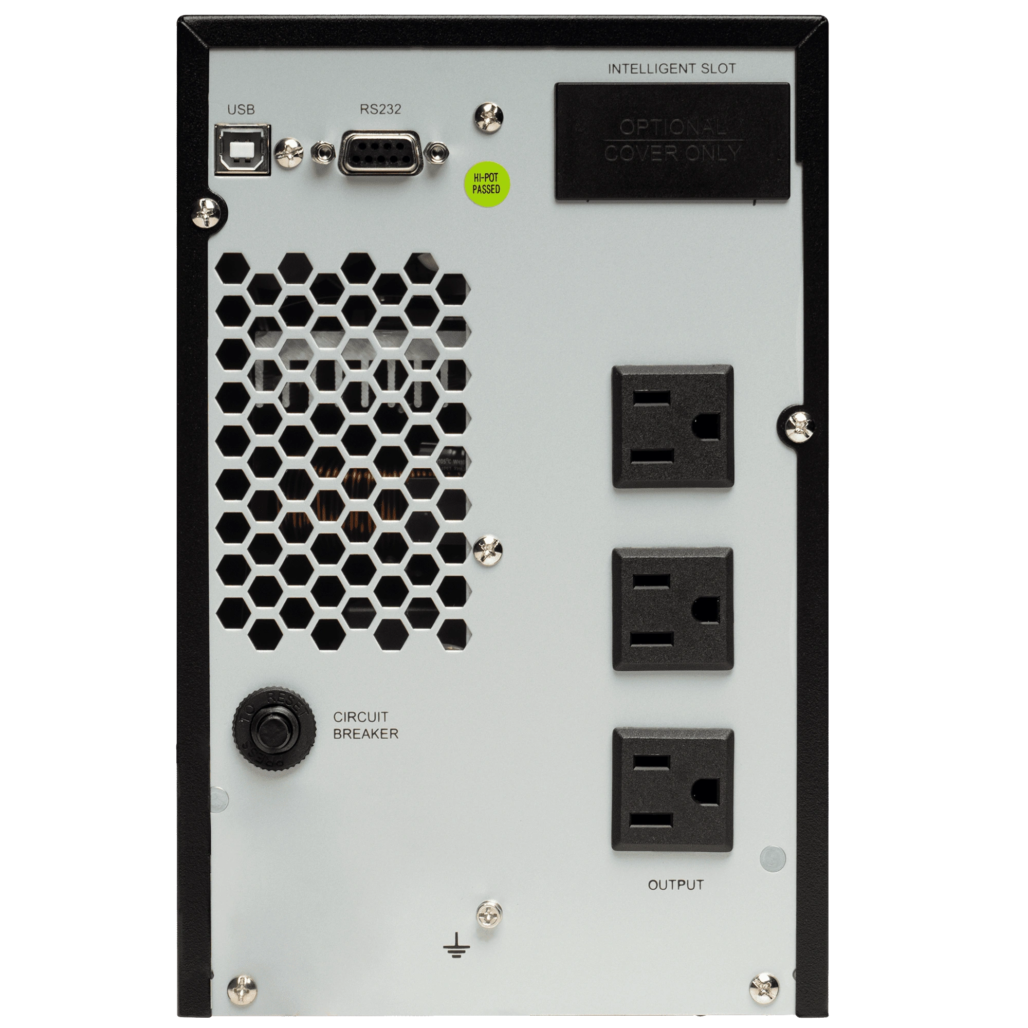UPS online WINNER 1kVA / 900W Powest de 900 W, vista posterior