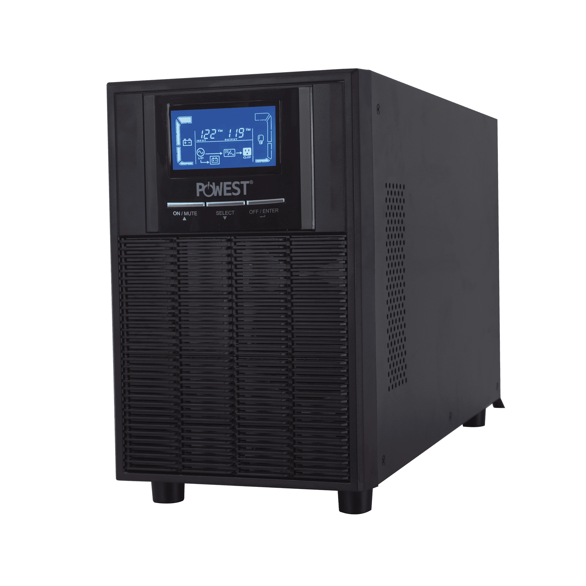 UPS online WINNER 2kVA / 1800W Powest de 1,8 kW, vista lateral