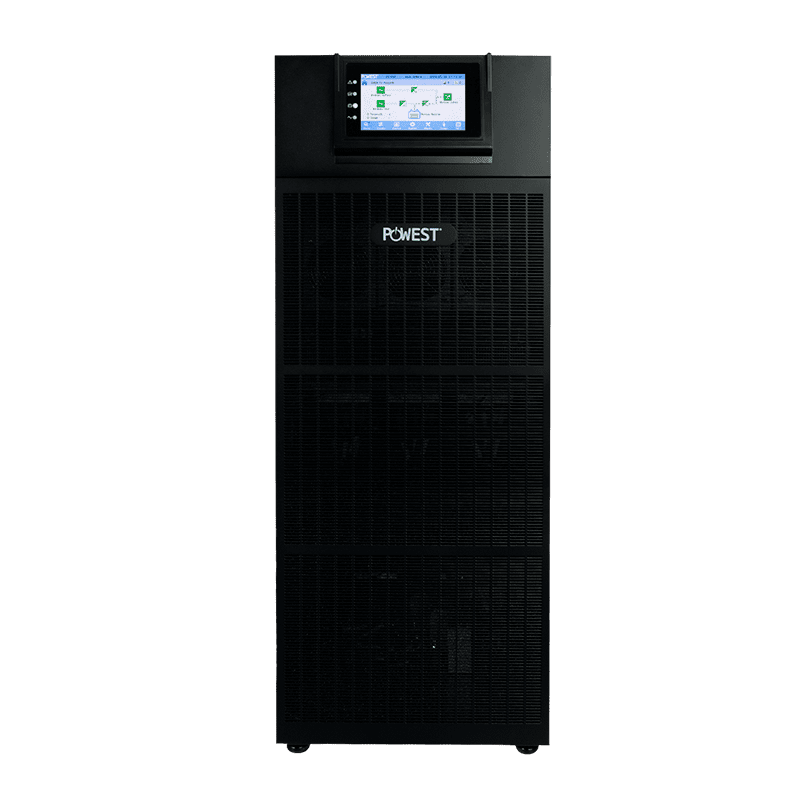 UPS trifásica Powest HV 3300 · 300kVA de 300 kW, detalle de conexiones